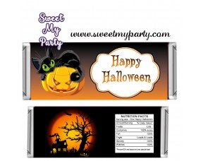 Halloween Candy Bar Wrappers, design 01 Halloween Candy Bar Wrappers, design 01